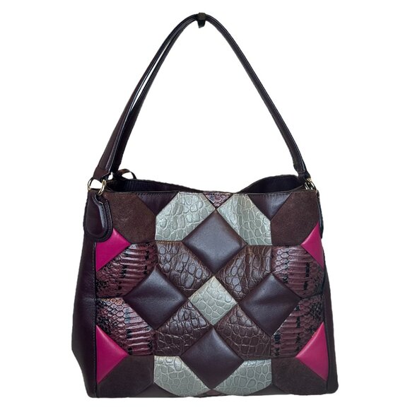 Coach Edie Shoulder Bag 31 in Mixed Materials Canyon Quilt (GUC) - Picture 6 of 12